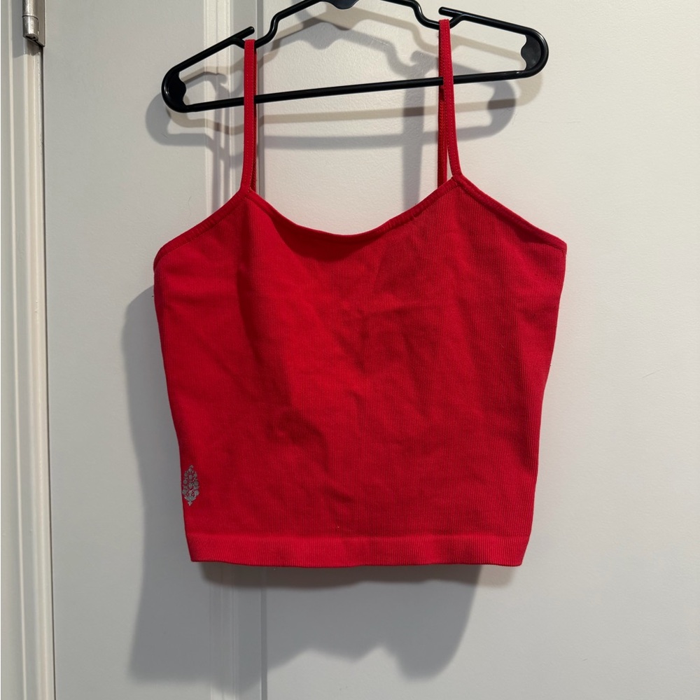 Free People Vibrant Red Camisole Top